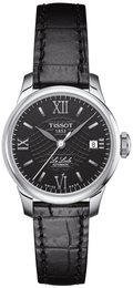 Tissot Le Locle Automatic Black Dial Black Leather Strap Watch for Women - T41.1.123.57