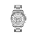 Michael Kors Brecken Chronograph Silver Dial Silver Steel Strap Watch For Women - MK8562