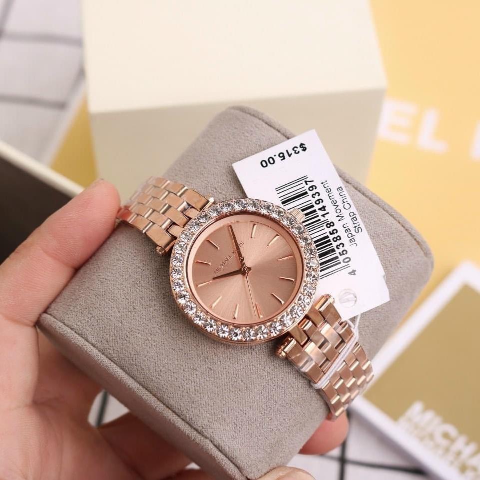 Michael Kors Darci Quartz Rose Gold Dial Rose Gold Steel Strap Watch For Women - MK4514