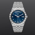 Tudor Royal Automatic Diamonds Blue Dial Silver Steel Strap Watch for Men - M28600-0006