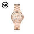 Michael Kors Lennox Quartz Rose Gold Dial Rose Gold Steel Strap Watch For Women - MK7405