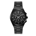 Michael Kors Lennox Chronograph Black Dial Black Steel Strap Watch For Men - MK9146