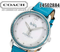 Coach Delancey White Dial Turquoise Leather Strap Watch for Women - 14502884