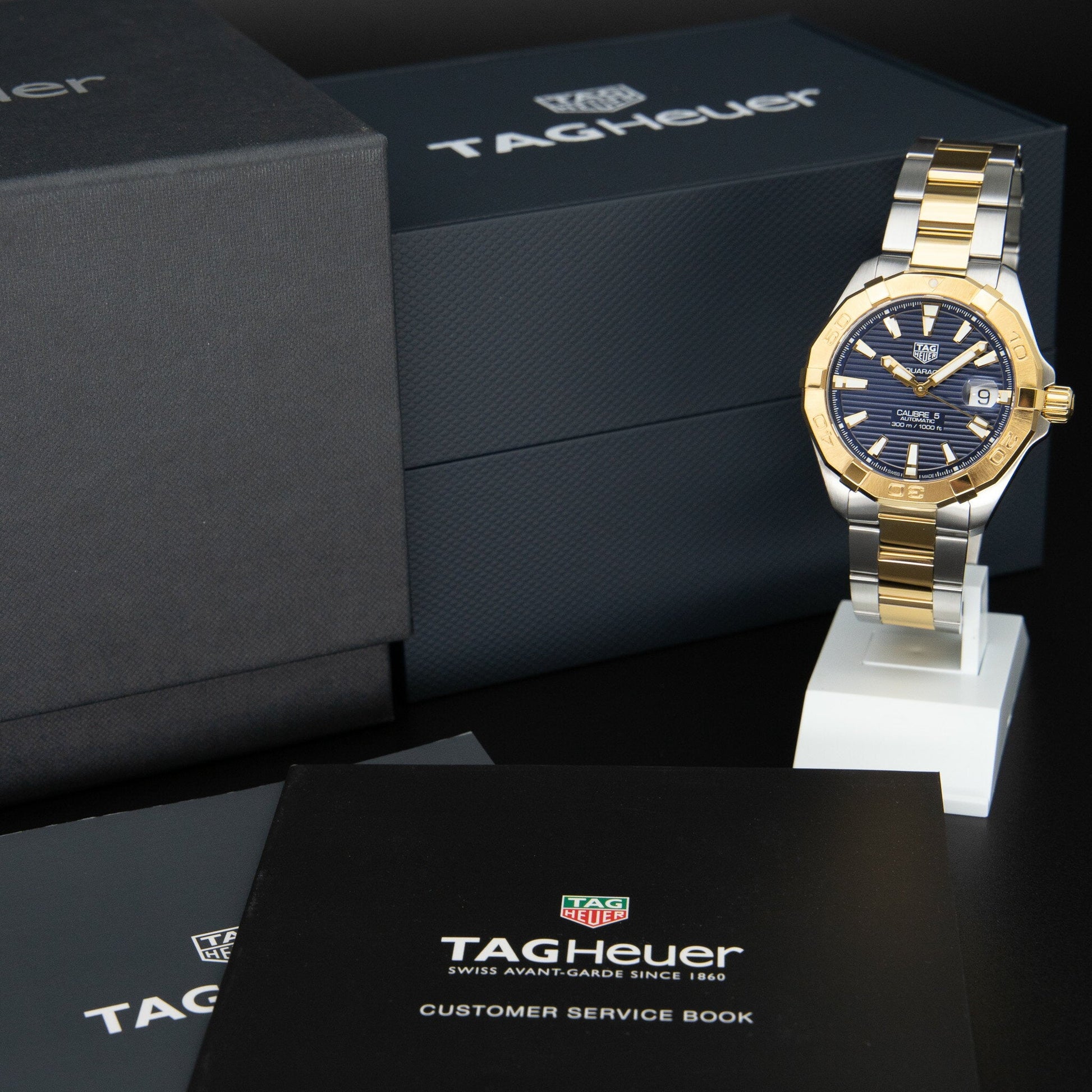 Tag Heuer Aquaracer Calibre 5 Blue Dial Two Tone Steel Strap Watch for Women - WBD2120.BB0930