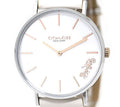 Coach Perry White Dial White Leather Strap Watch for Women - 14503117