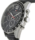 Tommy Hilfiger Luke Quartz Black Dial Black Leather Strap Watch for Men - 1791117