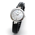 Tissot T Lady Flamingo Mother of Pearl Dial Black Leather Strap Watch for Women - T094.210.16.111.00