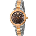 Versace Hellenyium Brown Dial Two Tone Steel Strap Watch for Women - V12040015