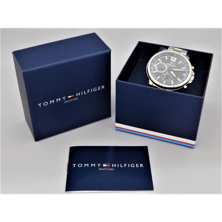 Tommy Hilfiger London Chronograph Quartz Blue Dial Silver Steel Strap Watch for Men - 1791534