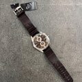 Emporio Armani Claudio Chronograph Brown Dial Brown Leather Strap Watch For Men - AR11482