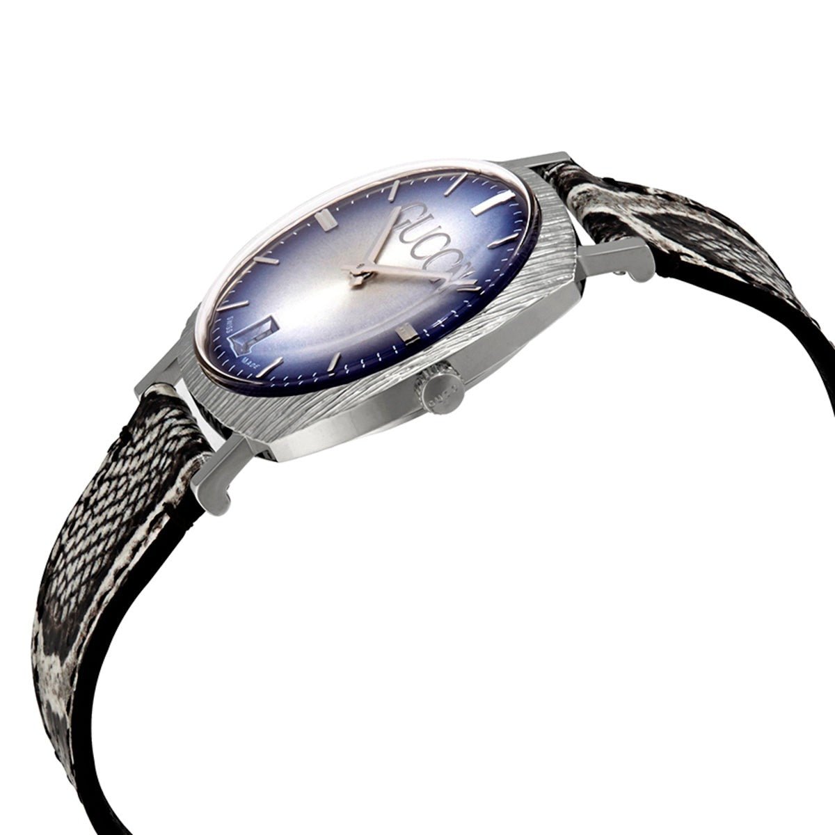 Gucci Grip Vintage Silver Stainless Steel Quartz Unisex Watch 35mm - YA152401