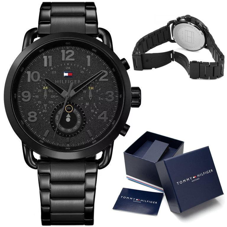 Tommy Hilfiger Briggs Black Dial Black Steel Strap Watch for Men  - 1791423