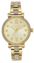 Michael Kors Sofie Quartz Gold Dial Gold Steel Strap Watch For Women - MK3881