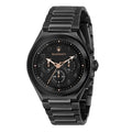 Maserati Triconic Quartz Black Dial Black Steel Strap Watch For Men - R8873639003