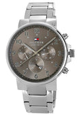 Tommy Hilfiger Chronograph Grey Dial Silver Steel Strap Watch for Men - 1710382