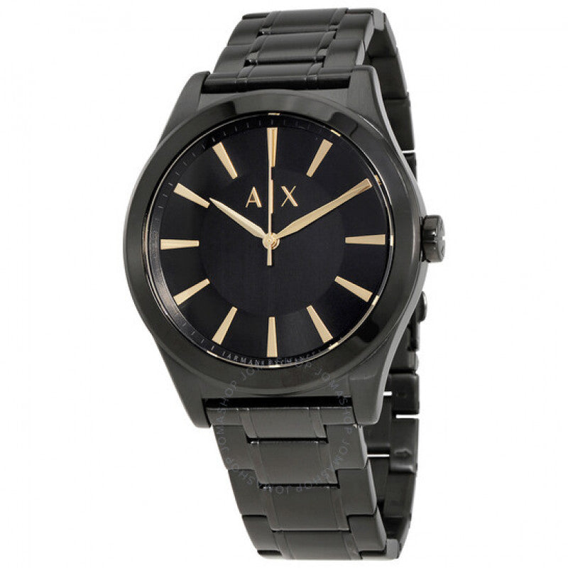 Armani Exchange Nico Analog Black Dial Black Steel Strap Watch For Men - AX7102