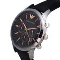 Emporio Armani Giovanni Analog Black Dial Black Leather Strap Watch For Men - AR11431