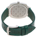 Gucci Grip Quartz Silver Dial Green Leather Strap Watch For Women - YA157414