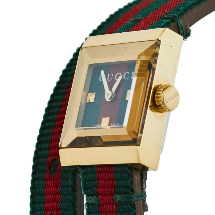 Gucci G-Frame Multicolored Red and Green Dial Watch For Women - YA128527