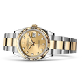 Rolex Datejust 36 Diamonds Yellow Gold Dial Two Tone Oyster Steel Strap Watch for Men - M126233-0034