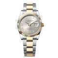 Rolex Datejust 36 Silver Dial Two Tone Steel Yellow Gold Strap Watch for Women - M126233-0032