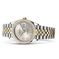 Rolex Datejust 36 Oyster Diamonds Silver Dial Two Tone Oystersteel Yellow Gold Strap Watch for Men - M126283RBR-0017