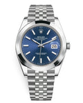 Rolex Datejust 41 Oyster Blue Dial Silver Oystersteel Jubilee Bracelet Watch for Men - M126300-0002