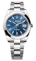 Rolex Datejust 41 Oyster Blue Dial Oystersteel Strap Watch for Men - M126300-0001