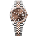 Rolex Datejust 41 Oyster Chocolate Dial Two Tone Oystersteel & Everose Gold Jubilee Bracelet Watch for Men - M126331-0002