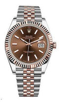 Rolex Datejust 41 Oyster Chocolate Dial Two Tone Oystersteel & Everose Gold Jubilee Bracelet Watch for Men - M126331-0002