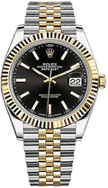 Rolex Datejust 41 Oyster Black Dial Two Tone Jubilee Bracelet Watch for Men - M126333-0014