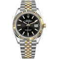 Rolex Datejust 41 Oyster Black Dial Two Tone Jubilee Bracelet Watch for Men - M126333-0014