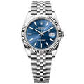 Rolex Datejust 41 Oyster Blue Dial Oystersteel & White Gold Strap Watch for Men - M126334-0002