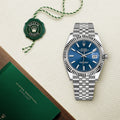 Rolex Datejust 41 Oyster Blue Dial Oystersteel & White Gold Strap Watch for Men - M126334-0002