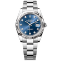 Rolex Datejust 41 Oyster Blue Dial Two Tone Oystersteel & White Gold Strap Watch for Men - M126334-0015