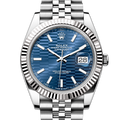 Rolex Datejust 41 Oyster Blue Dial Oystersteel & Grey Gold Strap Watch for Men - M126334-0032