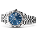 Rolex Datejust 41 Oyster Blue Dial Oystersteel & Grey Gold Strap Watch for Men - M126334-0032