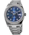 Rolex Datejust 41 Oyster Blue Dial Two Tone Oystersteel & White Gold Strap Watch for Men - M126334-0015