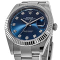 Rolex Datejust 41 Oyster Blue Dial Two Tone Oystersteel & White Gold Strap Watch for Men - M126334-0015