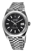 Rolex Datejust 41 Oyster Black Dial Two Tone Oystersteel & White Gold Strap Watch for Men - M126334-0018