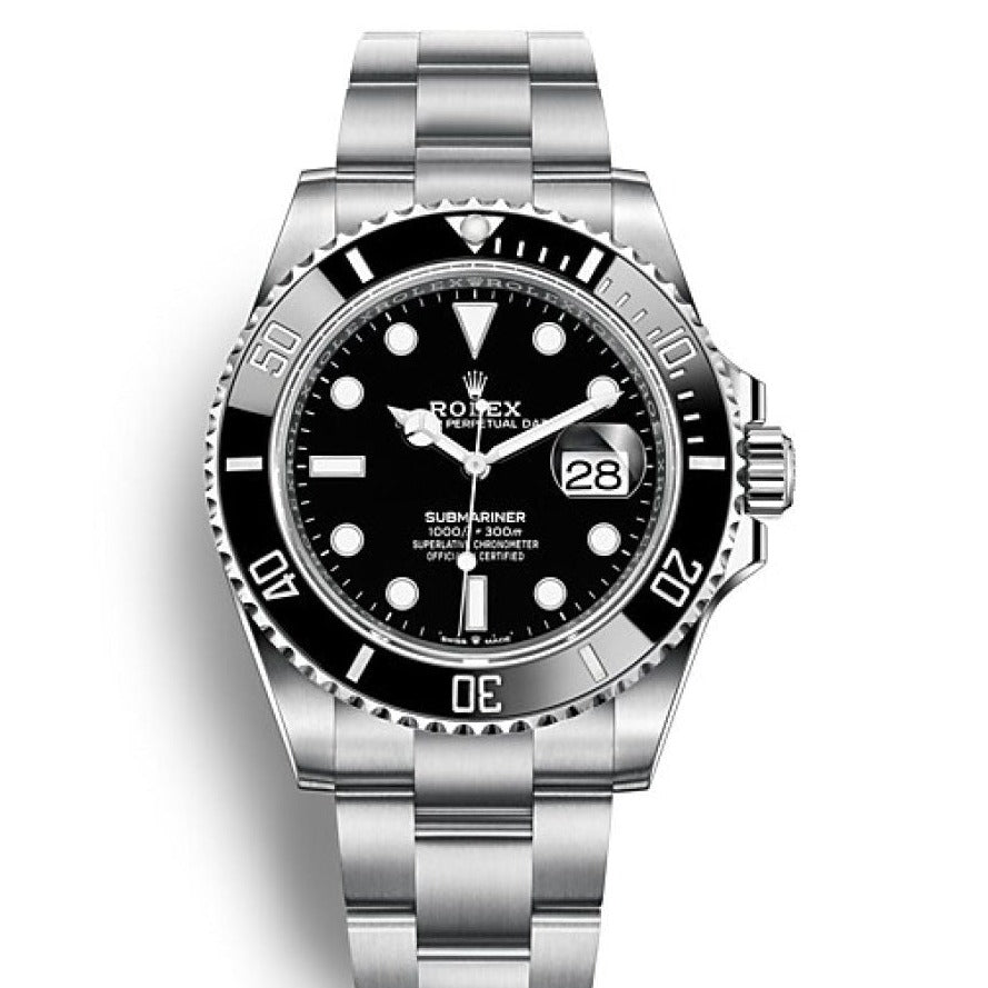 Rolex Submariner Date Oyster 41 Black Dial Silver Oystersteel Strap Watch for Men - M126610LN-0001