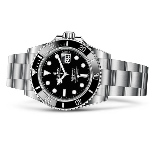 Rolex Submariner Date Oyster 41 Black Dial Silver Oystersteel Strap Watch for Men - M126610LN-0001