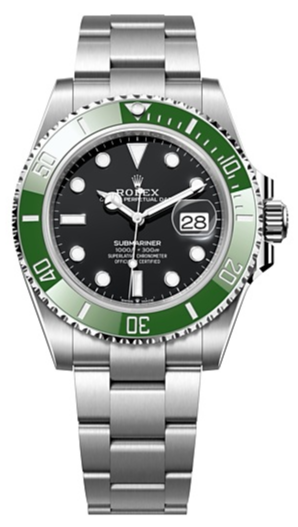 Rolex Submariner Date Oyster Black Dial Oystersteel Silver Steel Strap Watch for Men - M126610LV-0002