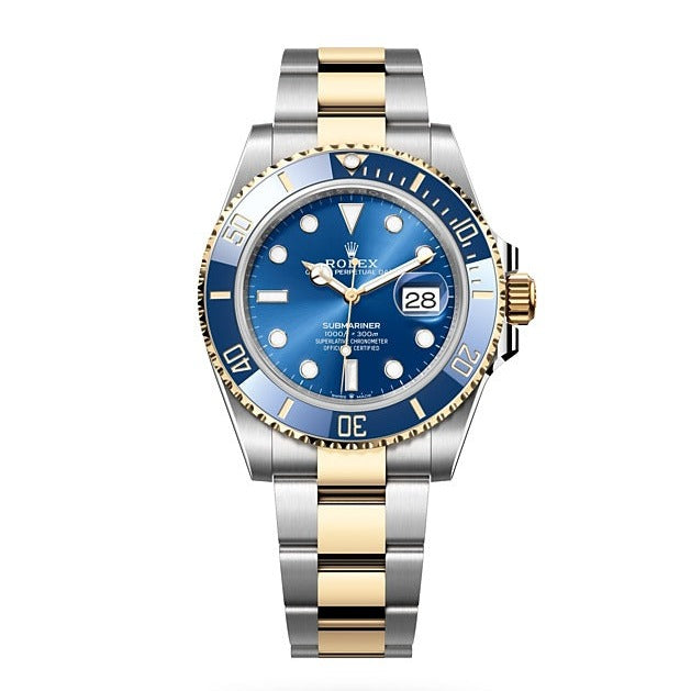 Rolex Submariner Date Oyster 41mm Blue Dial Two Tone Oyster Steel Yellow Gold Strap Watch for Men - M126613LB-0002