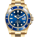 Rolex Submariner Date Oyster 41mm Blue Dial Yellow Gold Steel Strap Watch for Men - M126618LB-0002