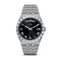 Tudor Royal Automatic Black Dial Silver Steel Strap Watch for Men - M28600-0003
