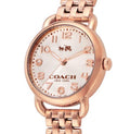 Coach Delancey White Dial Rose Gold Steel Strap Watch for Women - 14502262