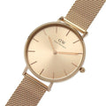 Daniel Wellington Petite Rose Gold Dial Rose Gold Mesh Bracelet Watch For Women - DW00100471