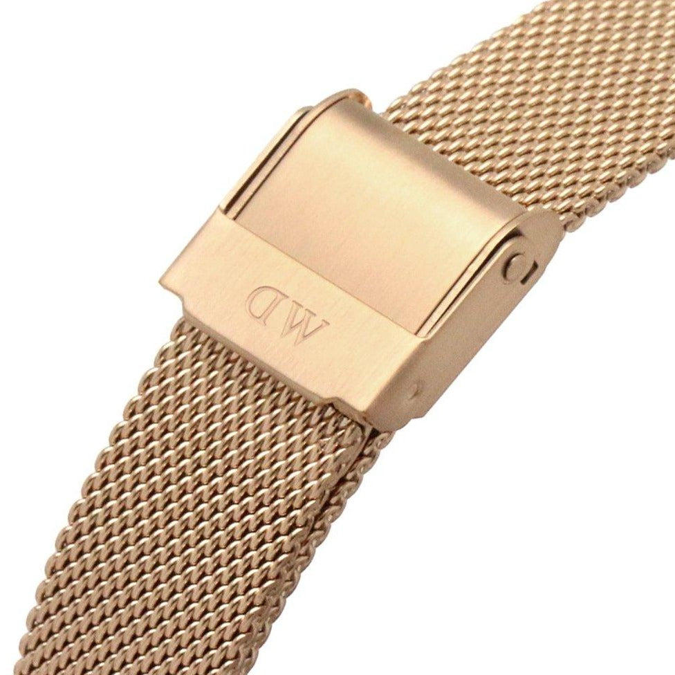 Daniel Wellington Petite Rose Gold Dial Rose Gold Mesh Bracelet Watch For Women - DW00100471