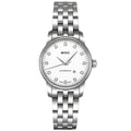 Mido Baroncelli III Automatic Diamonds White Dial Silver Steel Strap Watch For Women - M7600.4.66.1